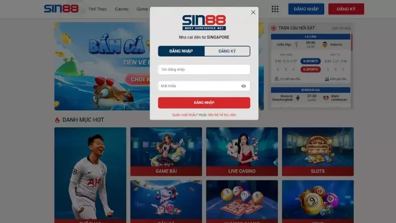 Cách đăng nhập Sin88 nhanh chóng