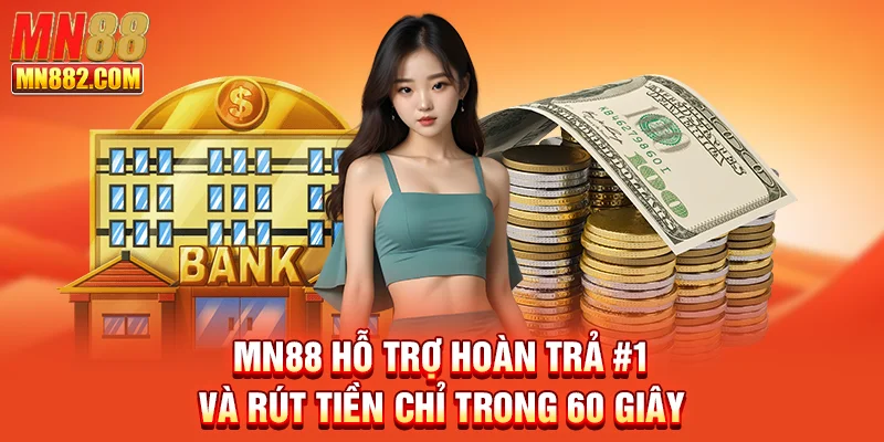MN88 hỗ trợ hoàn trả #1 và rút tiền chỉ trong 60 giây